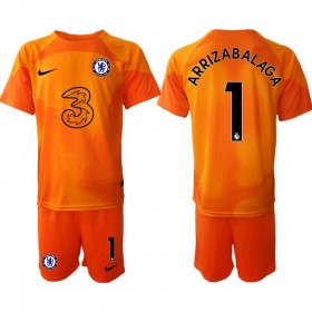 Chelsea Orange Arrizabalaga 1 Brankářské 2022-23 - Dětské Fotbalové Dresy (S/S)